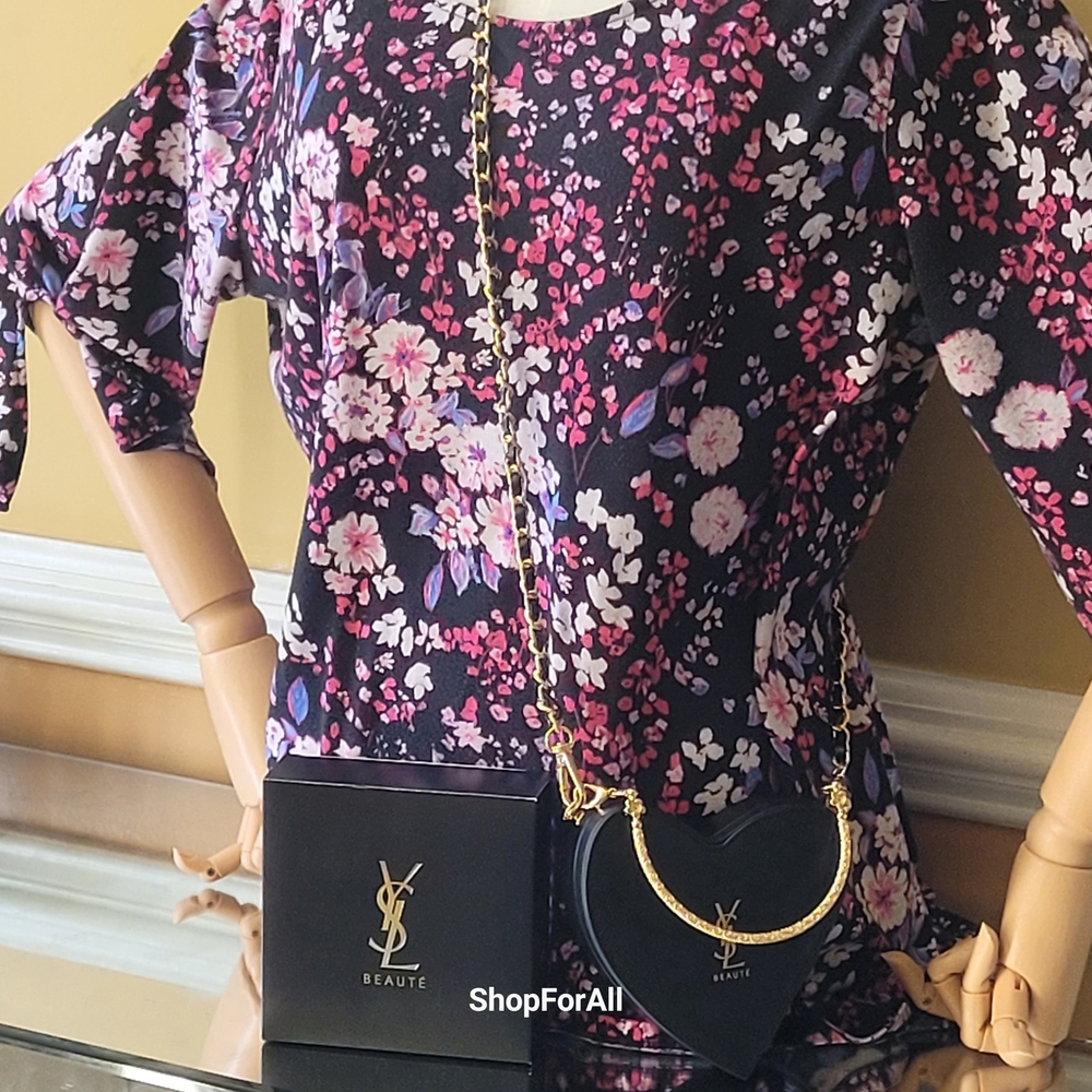 Yves Saint Laurent Black Heart-Shaped case / bag - Picture 5 of 16